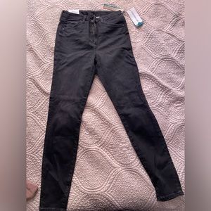 H and M brand new skinny jeans , black , 10